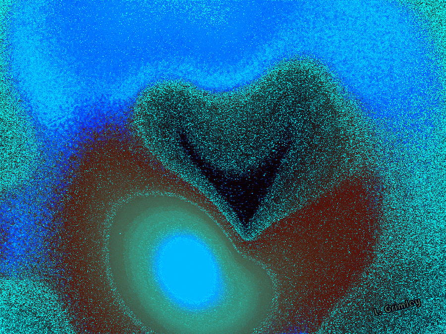 Sparkly Blue Love Agate Digital Art by Lessandra Grimley