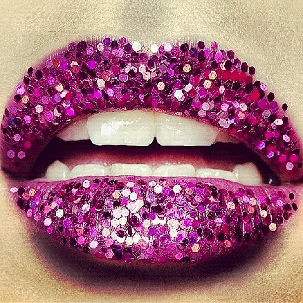 Pink Photograph - #sparkly #lips #pink #purple #teeth by Sophie D