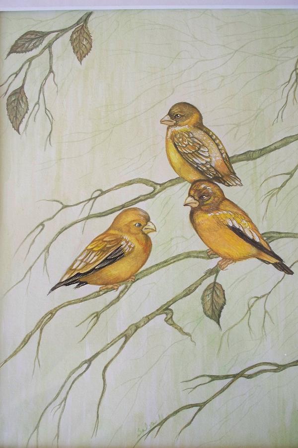 Sparrows Painting by Sepideh Jafari - Fine Art America