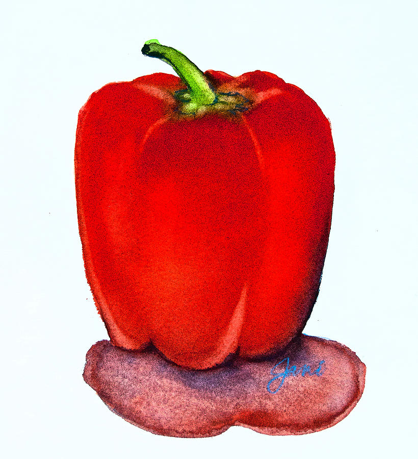 Speckled Red Pepper Digital Art by Jani Freimann