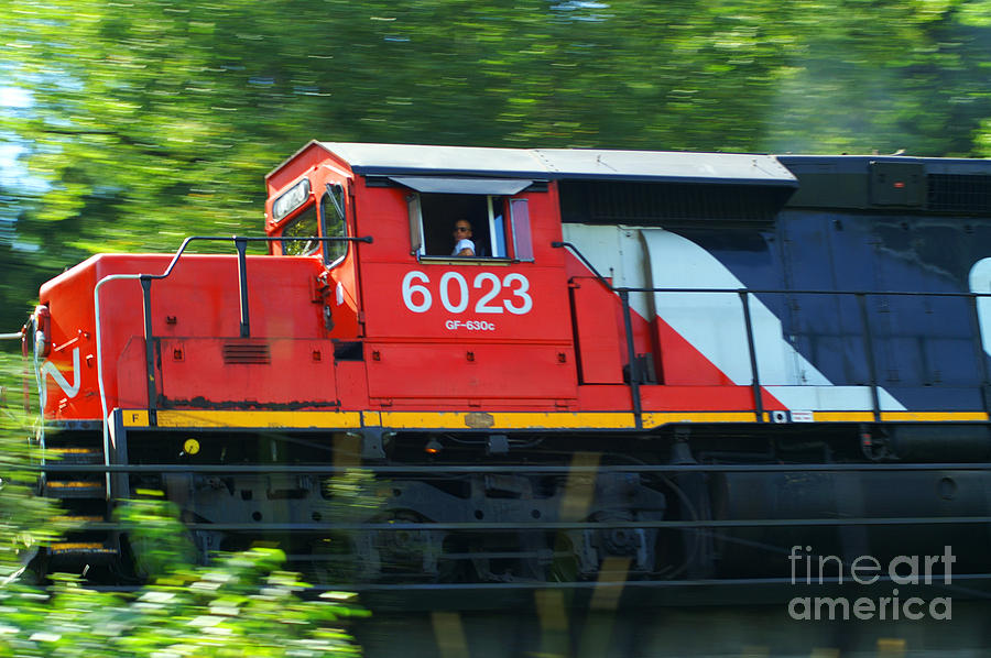 Speeding CN Train Photograph by Randy Harris