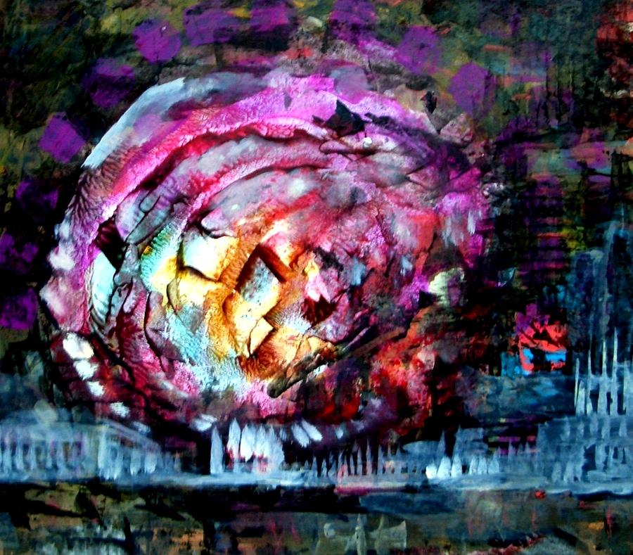 Abstract Painting - Sphere 05 by Aquira Kusume