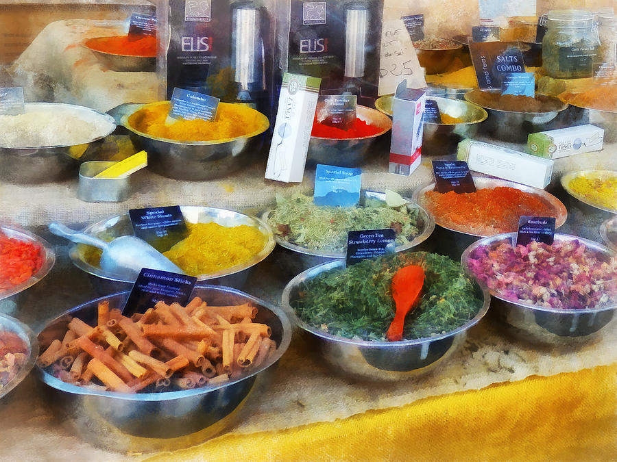 Bowl Photograph - Spice Stand by Susan Savad