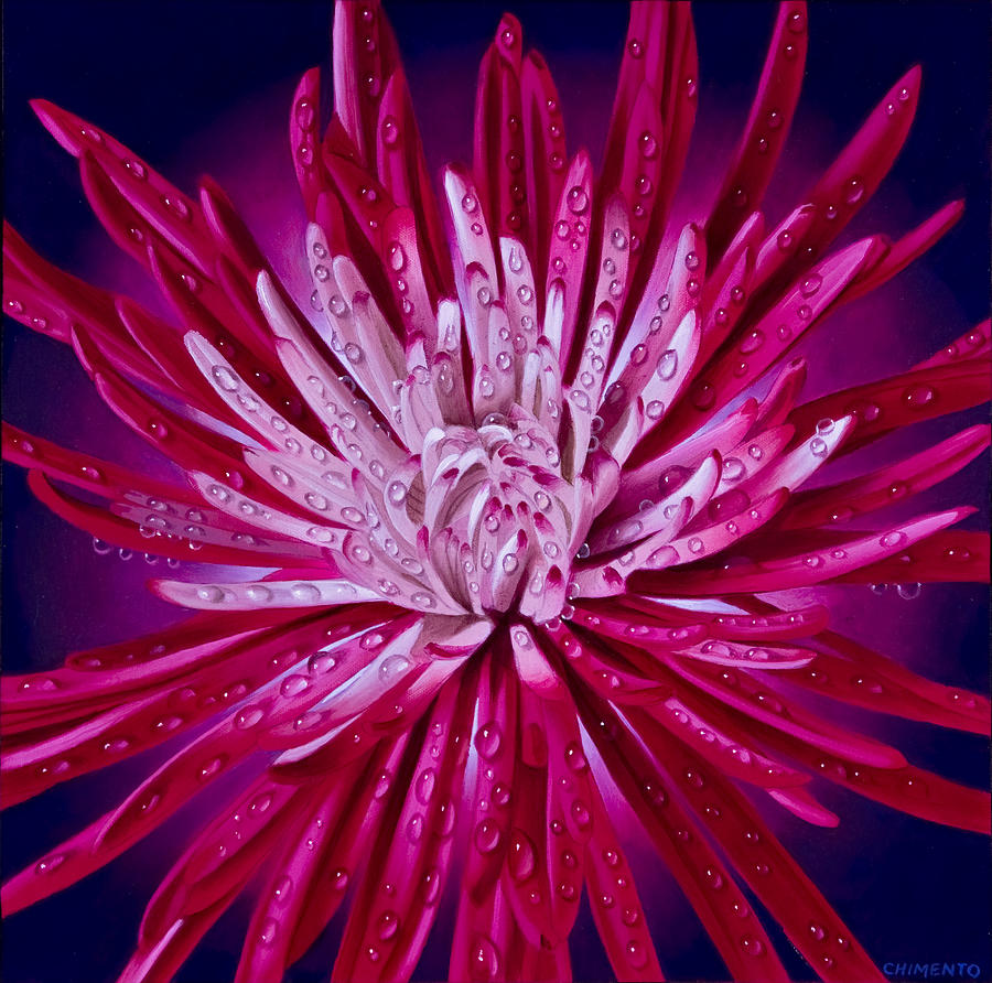Spider Mum Painting by Tony Chimento