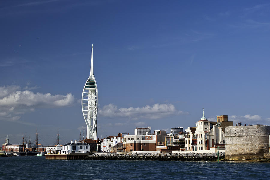 Spinnaker Tower and Round Tower Portsmouth Photograph by Gary Eason