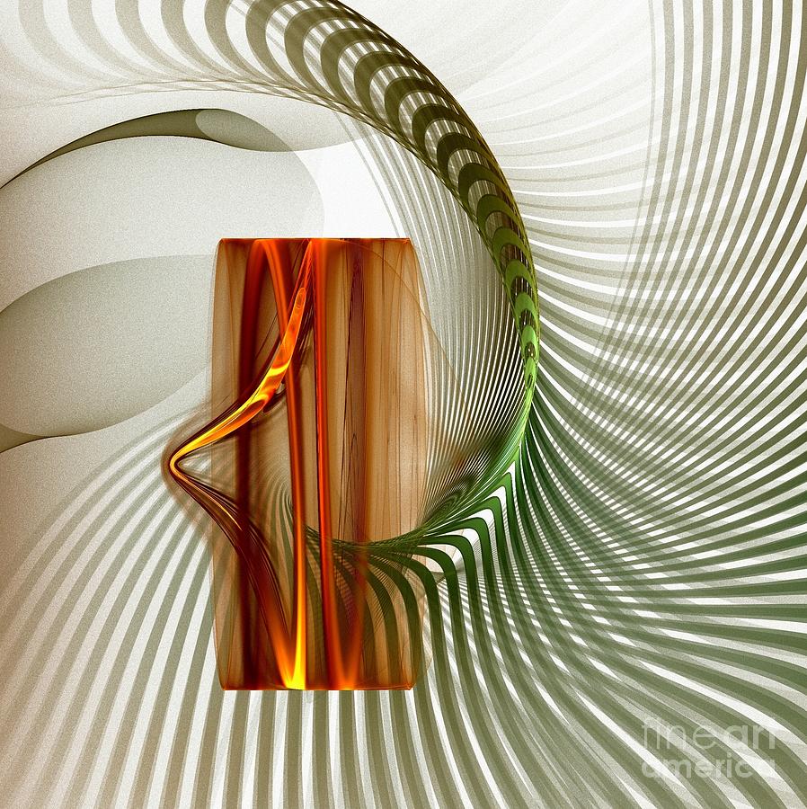 Abstract Digital Art - Spiral-3 by Klara Acel