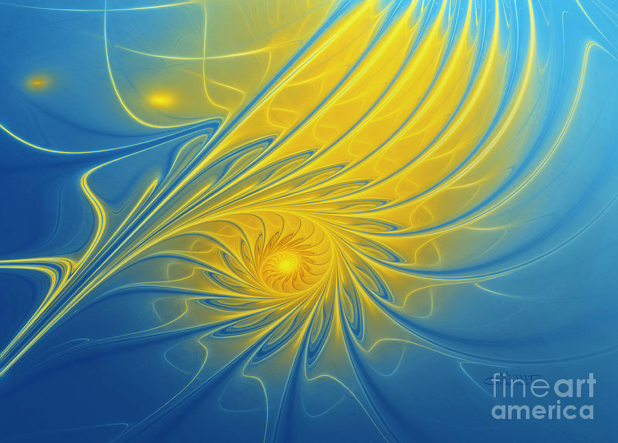 Spiral Sun Digital Art by Jutta Maria Pusl