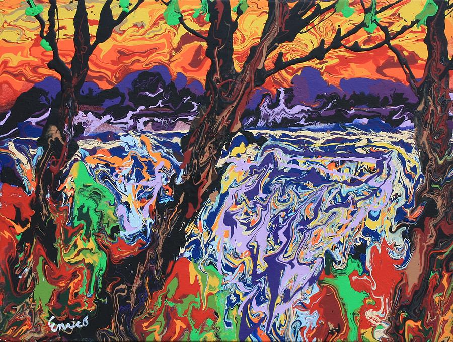 Spirit Lake Painting by Art Enrico