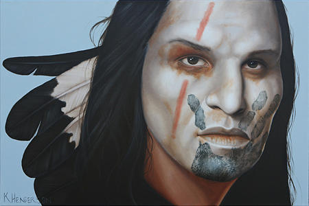 American Indian Painting - Spirit of the Wind by K Henderson by K Henderson