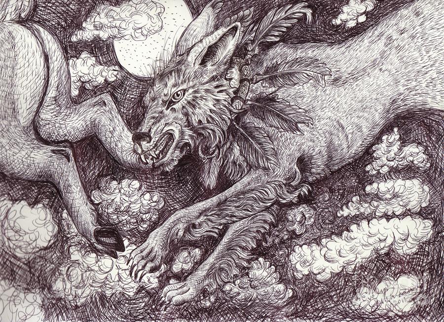 Spirit Wolf Drawing by Evelyn Cammarano - Pixels
