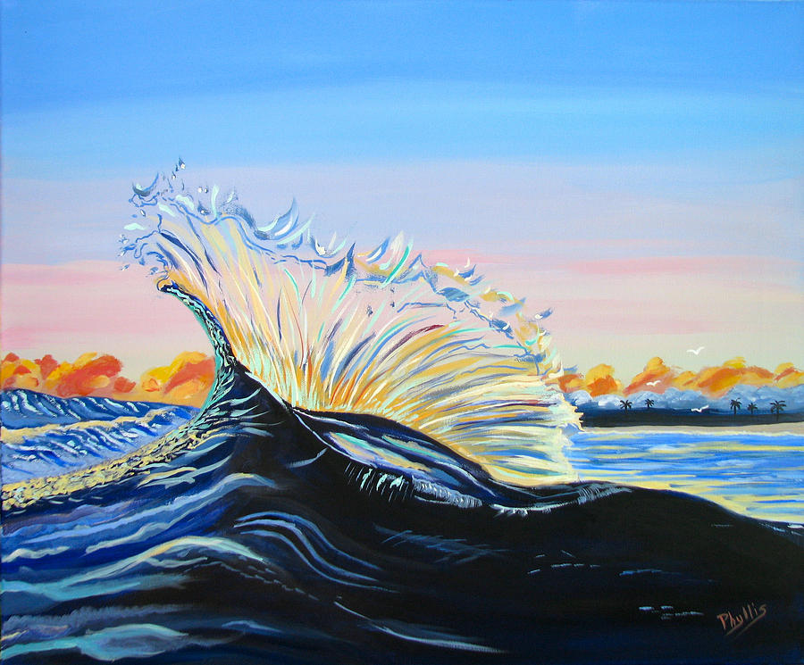 Splash Hey wait until this calms down Painting by Phyllis Kaltenbach