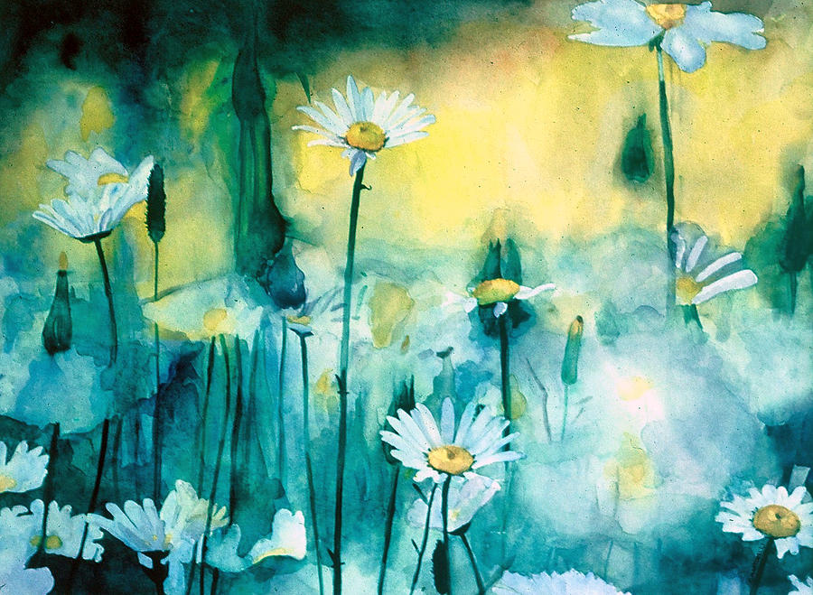 Splash of Daisies Painting by Cyndi Brewer