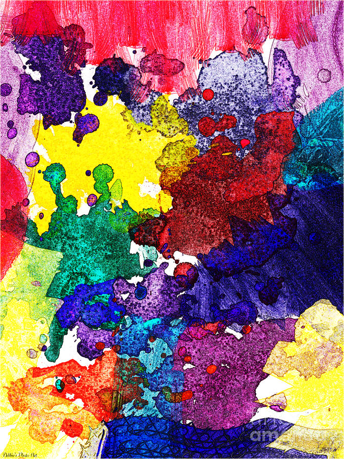 Splashes Of Color Digital Art By Debbie Portwood 