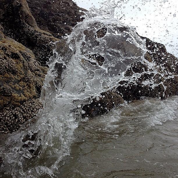 Summer Photograph - Splish Splash #oceanside #oregon by Brandon Erickson