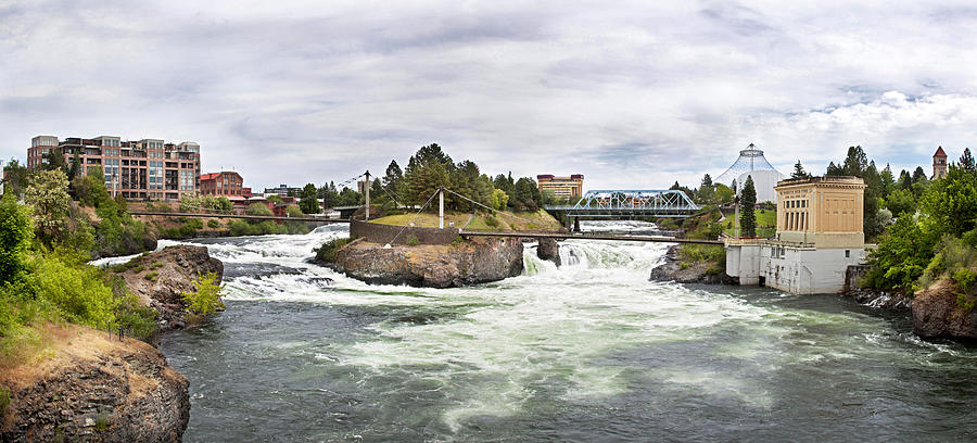 Spokane Falls from the Lincoln Street Bridge Photograph by Lee Santa