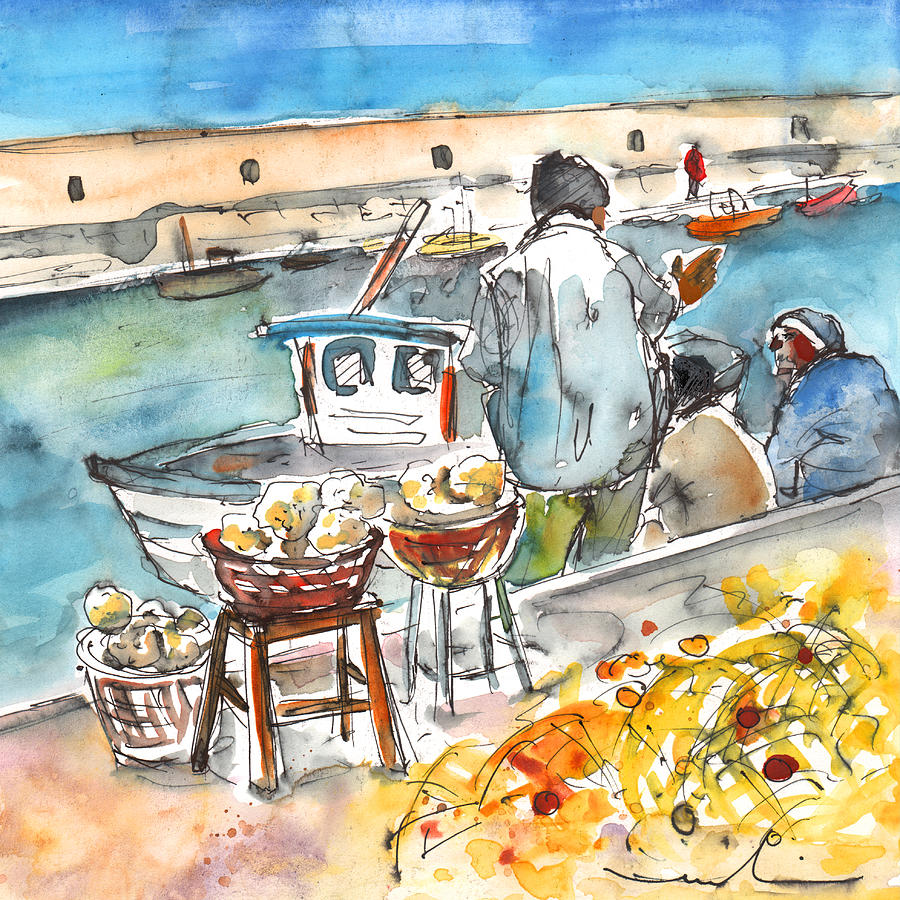 Sponge Fishermen in Heraklion Painting by Miki De Goodaboom