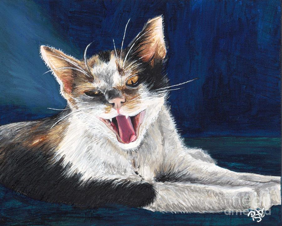 Spooky Kitty Painting by Patty Vicknair