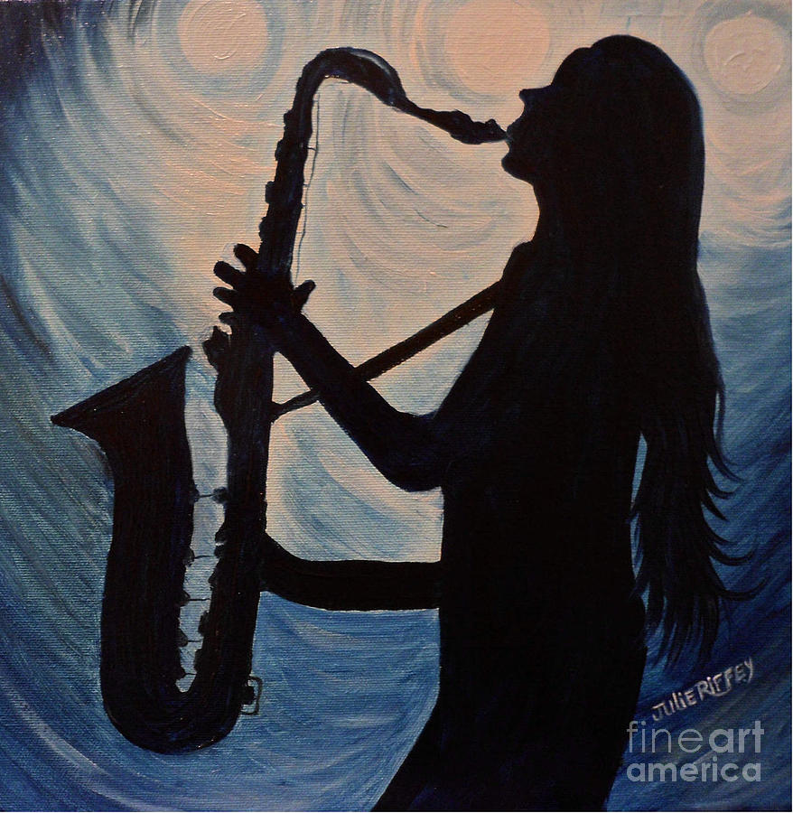 Spotlight on the Blues Painting by Julie Brugh Riffey