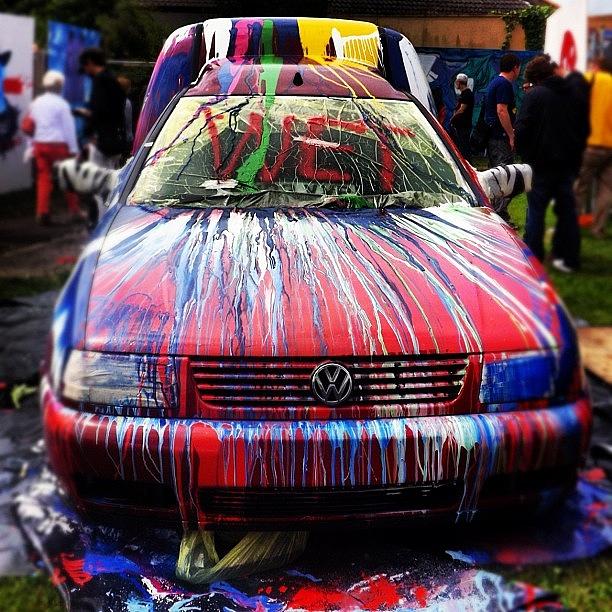 Car Photograph - #spray #colour #cars #paint #graffiti by Nigel Brown