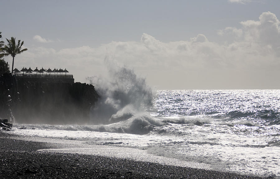 Beach Photograph - Spray On The Rock by Ralf Kaiser