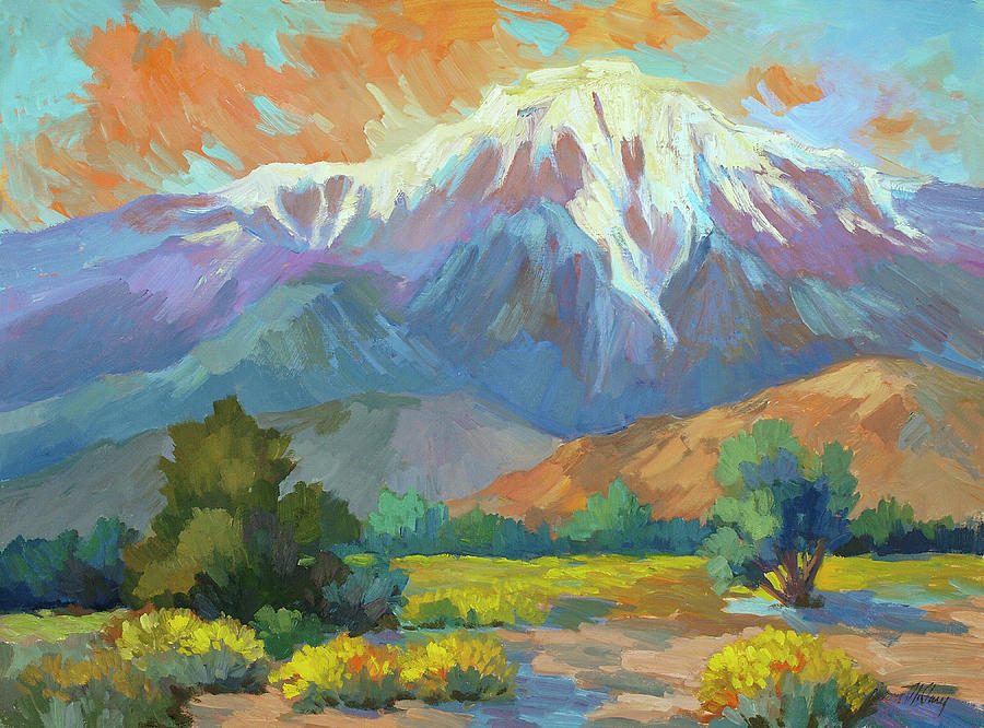 Mountain Painting - Spring At Whitewater Preserve by Diane McClary