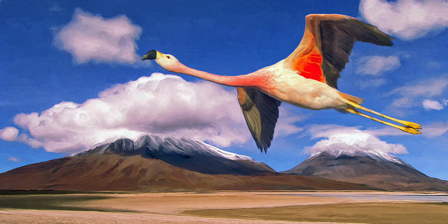 Flamingo Painting - Spring Break by Dominic Piperata