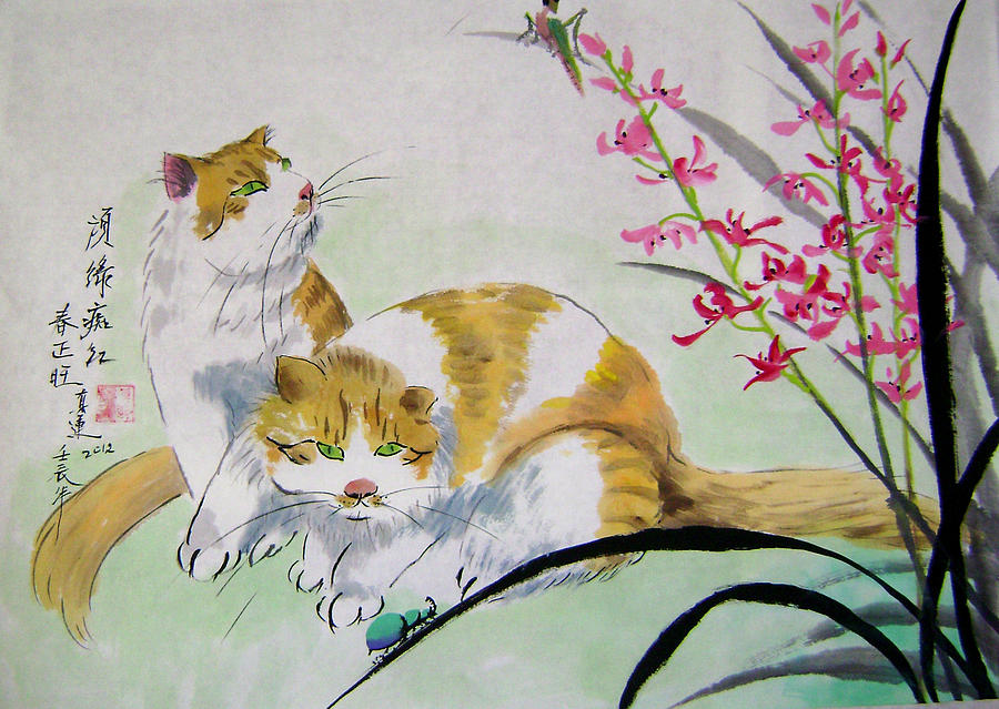 Animal Painting - Spring fever by Lian Zhen