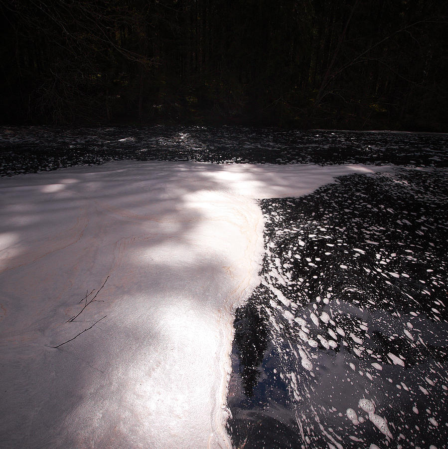 Spring flood foam bath Photograph by Jouko Lehto