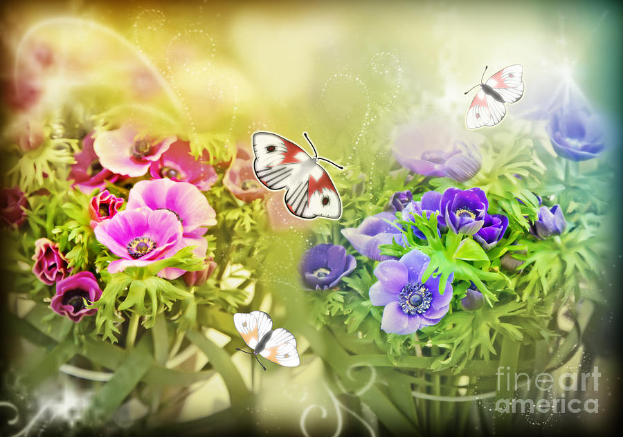 Spring Flowers  Digital Art by Ariadna De Raadt