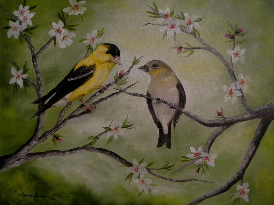 Nature Painting - Spring has Sprung by Laura Brown