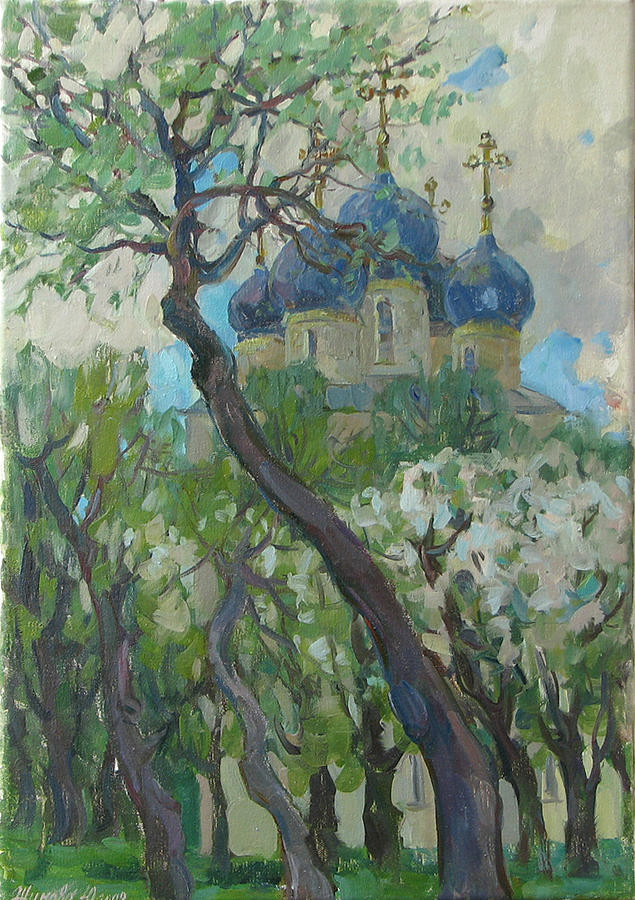 Spring Painting - Spring in Kolomenskom by Juliya Zhukova
