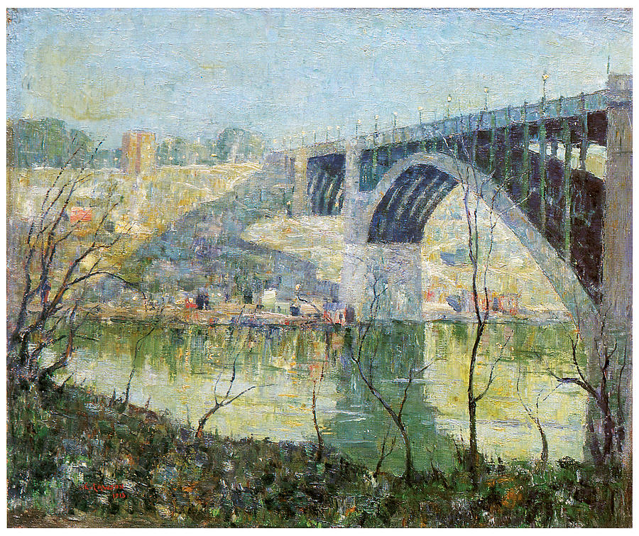 Ernest Lawson Painting - Spring Night Harlem River by Ernest Lawson