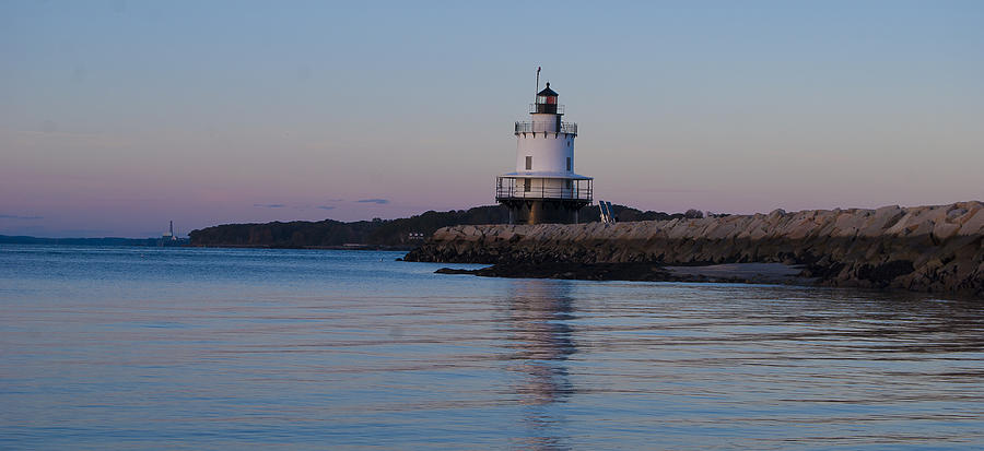 Spring Point Ledge Lighthouse Photograph by Peggie Strachan