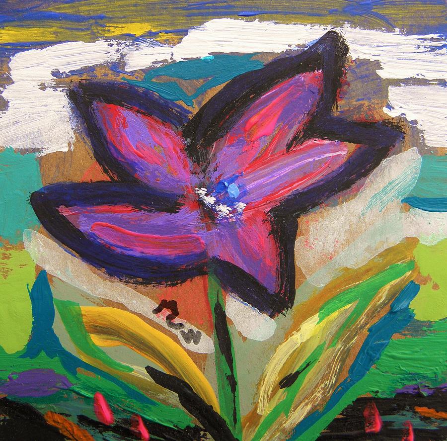 Spring Purple Painting by Mary Carol Williams