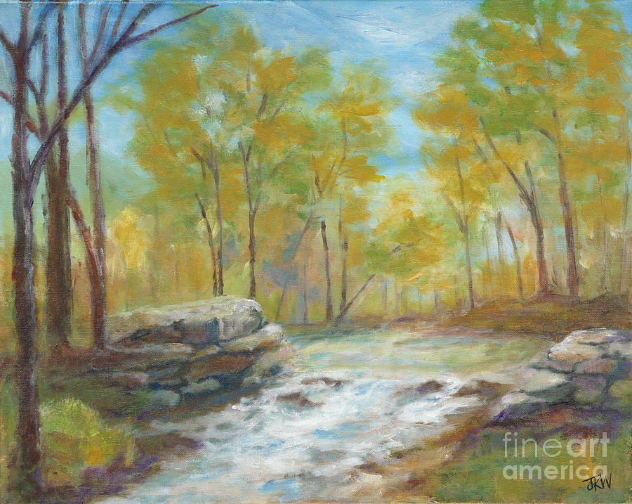 Spring Stream Painting by Judith Whittaker