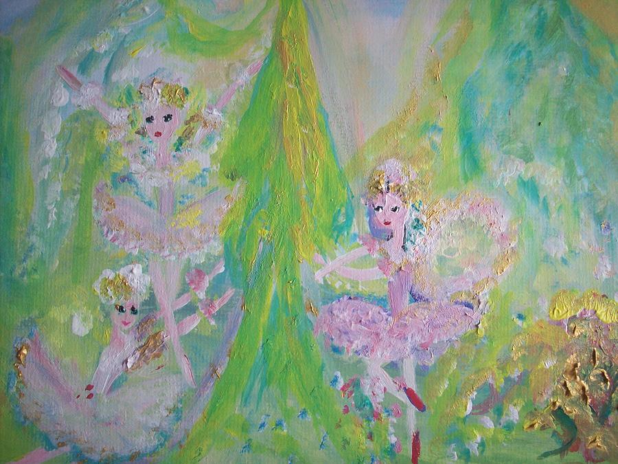 Spring time Fairies Painting by Judith Desrosiers