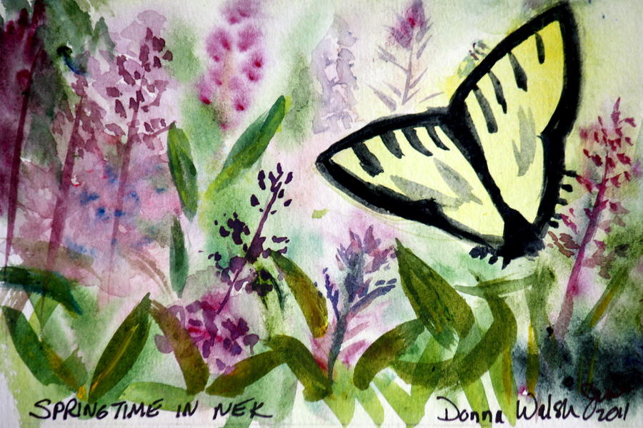 Butterfly Painting - Spring Time in North East Kingdom by Donna Walsh