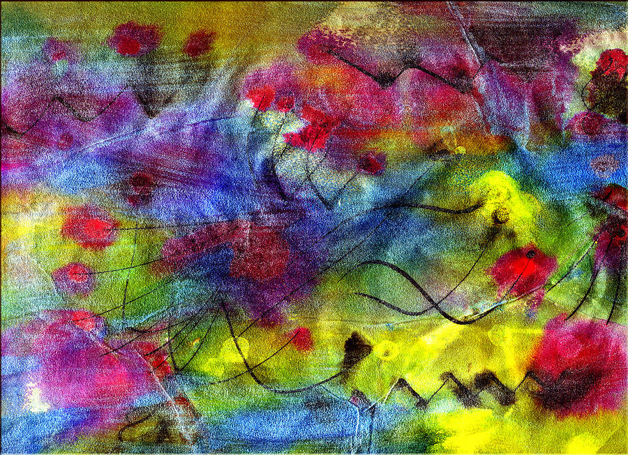 Springtime Abstract Painting by Don Wright