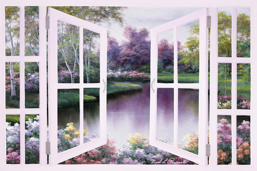 Springtime Symphone Door Painting by Diane Romanello