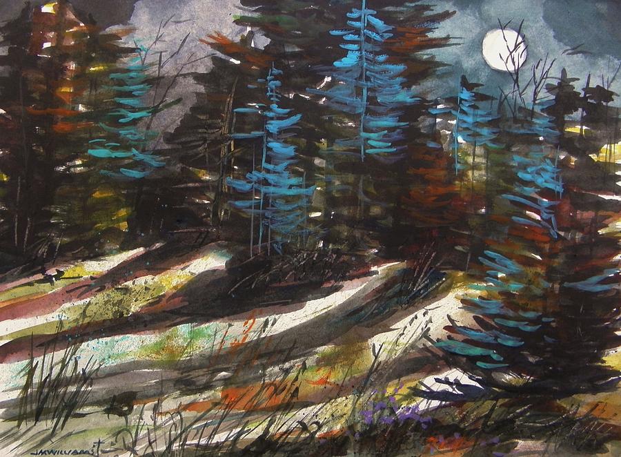Spruces Painting by John Williams