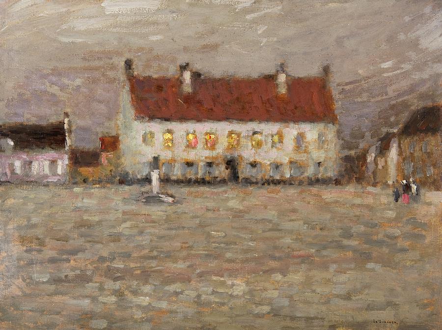 Impressionism Painting - Square - Fort-Philippe by Henri Le Sidaner