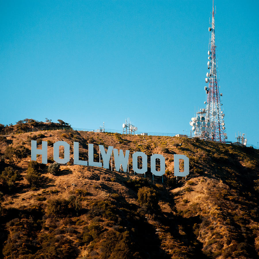 Square Hollywood Sign Photograph by Heidi Reyher - Fine Art America