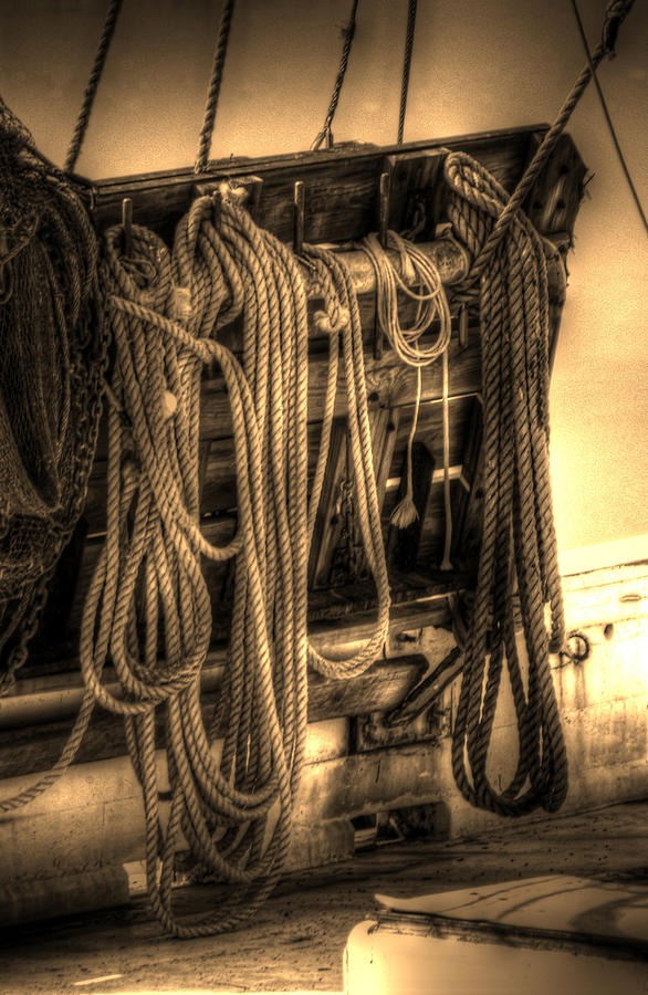 Rope Photograph - Squared Away by Greg and Chrystal Mimbs