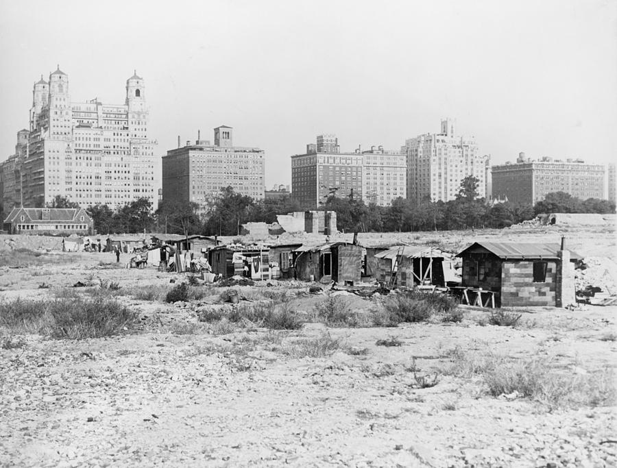Squatters Shacks In Central Park Photograph by Everett