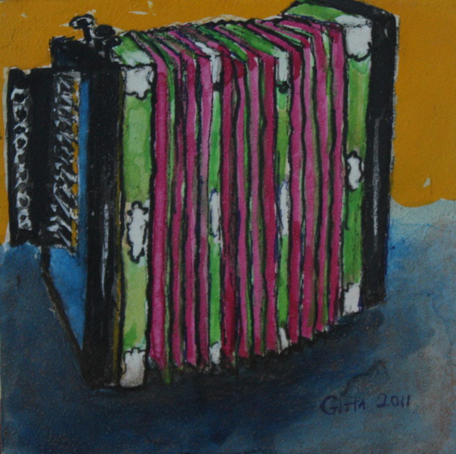 Squeezebox Three Painting by Gitta Brewster