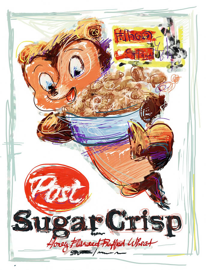 Cereal Mixed Media - Squirrely Puffs by Russell Pierce