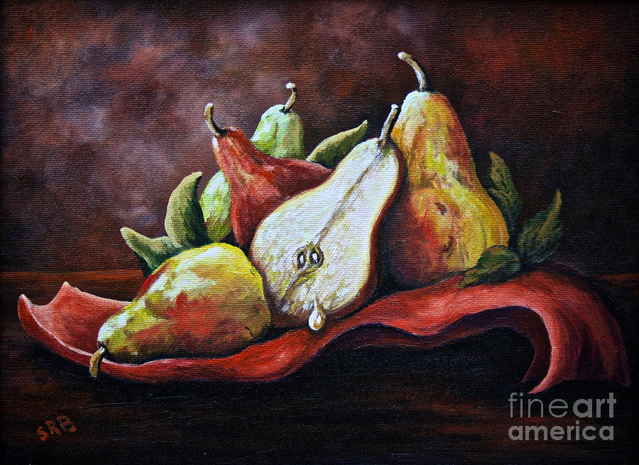 SRB Pears Painting by Susan Herber
