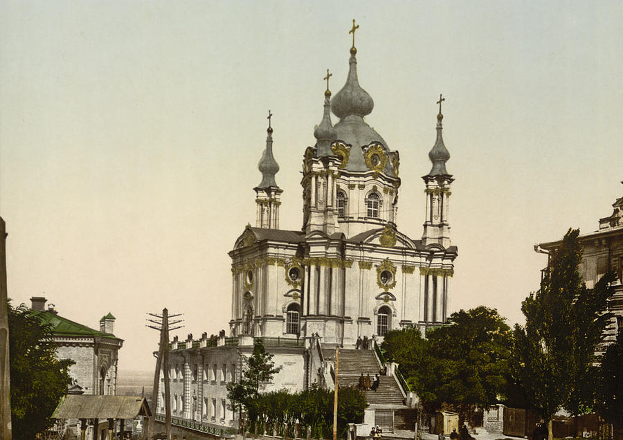 Kyiv Photograph - St Andrews Church in Kiev - Ukraine  by International  Images