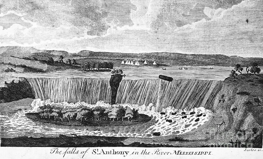 St. Anthony Falls, 1796 Photograph by Granger