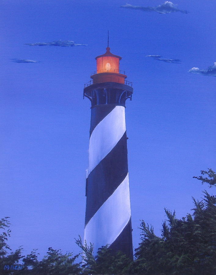 St. Augustine Lighthouse Painting by Michael Allen